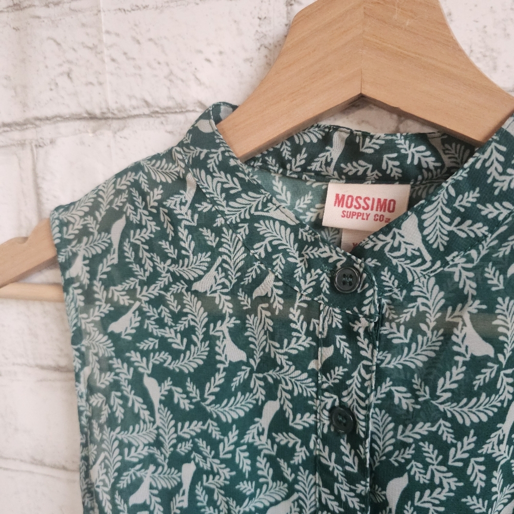 Mossimo Supply Co Green Sleeveless V-neck Sundress - Picture 3 of 11